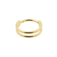 Titanium Double Click Ring – Gold