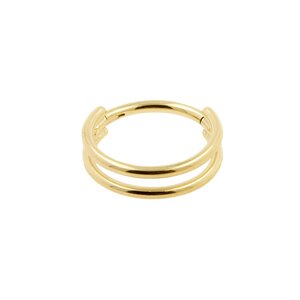 Titanium Double Click Ring – Gold