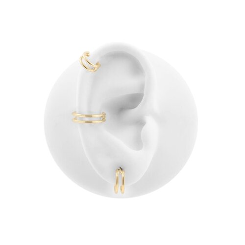 Titanium Double Click Ring – Gold