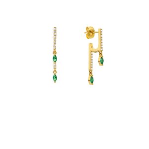 Mya Bay EARRINGS - GREEN WATERFALL