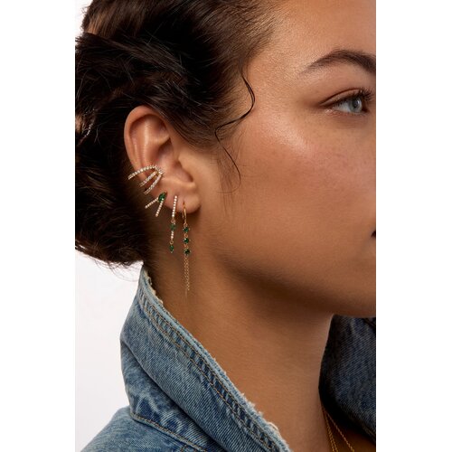 Mya Bay EARRINGS - GREEN WATERFALL