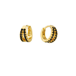 Mya Bay BOUCLES D'OREILLES - BLACK DOUBLE DEHLI