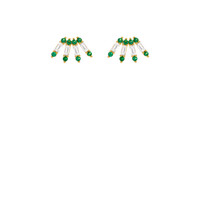EARRINGS - GREEN VENTAGLIO