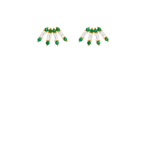 Mya Bay EARRINGS - GREEN VENTAGLIO