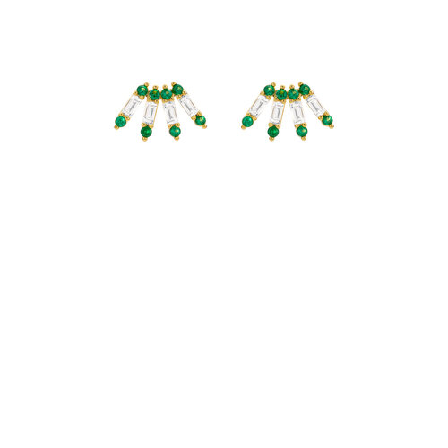 Mya Bay EARRINGS - GREEN VENTAGLIO