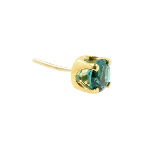 18 Karat Gold Dark Afghan Tourmaline Prong-set 1.5MM 18 Karat Gold Dark Afghan Tourmaline Prong-set 1.5MM