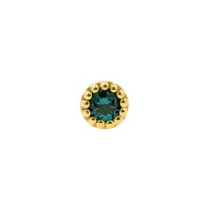 18 Karat Gold Vintage Dark Afghan Tourmaline 2.5MM 18 Karat Gold Vintage Dark Afghan Tourmaline 2.5MM