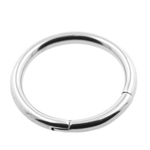 Surgical Steel Click Ring Silver 8 mm Surgical Steel Click Ring Silver 8 mm