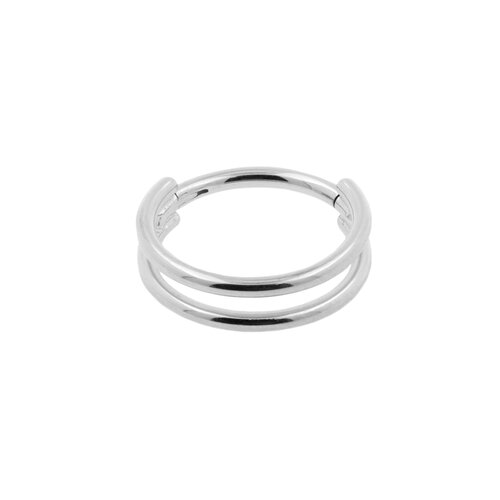 Titanium Double Click Ring Silver 10 mm Titanium Double Click Ring Silver 10 mm