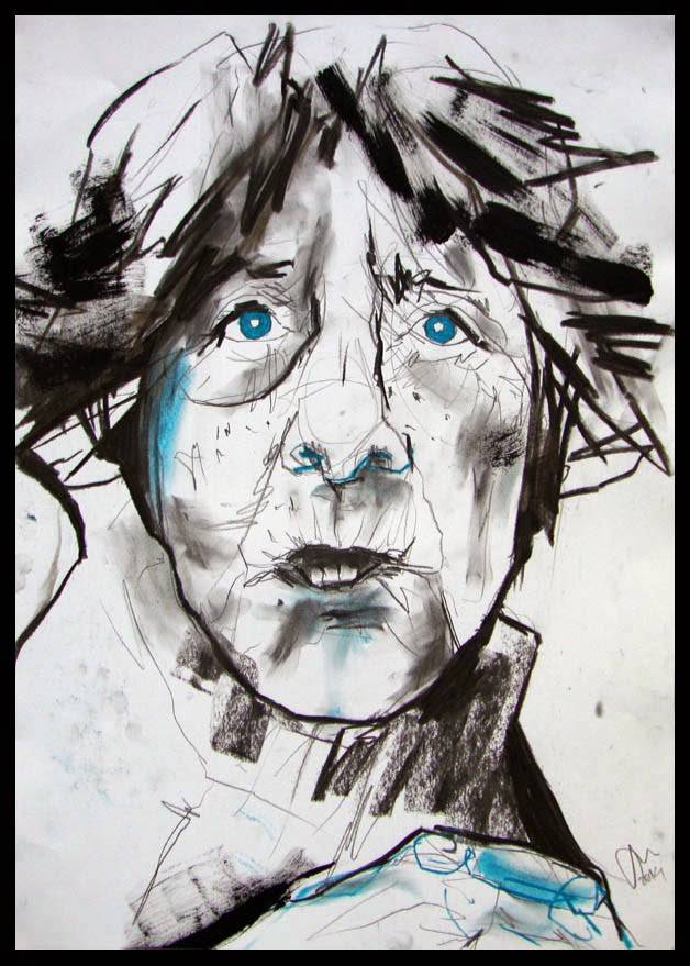 Faces on Paper mixed material