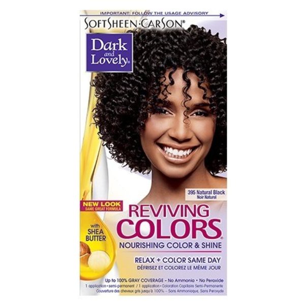 Dark and Lovely® Dark and Lovely® - Haarkleuring Natural Black (395) – Beschadigt het haar niet door ammoniakvrij – Eenvoudig thuis aan te brengen – 1 toepassing