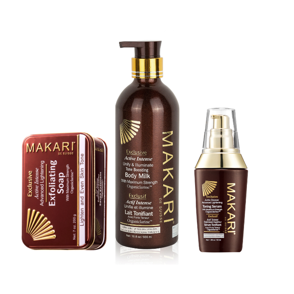 Makari Makari EXCLUSIVE TONING MILK, SOAP AND SERUM