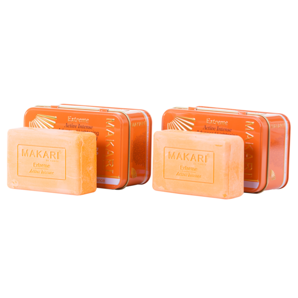 Makari Makari - Verhelderende en exfoliërende zeep duo - Verwijdert vuil en onzuiverheden - Stralende en egale teint