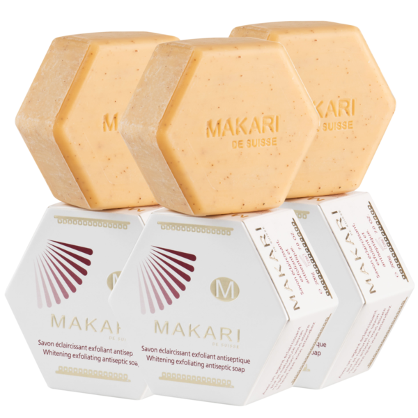 Makari Makari - Exfoliërende zeep trio - Verwijdert dode huidcellen en onzuiverheden - Huid straalt van gezondheid en vitaliteit
