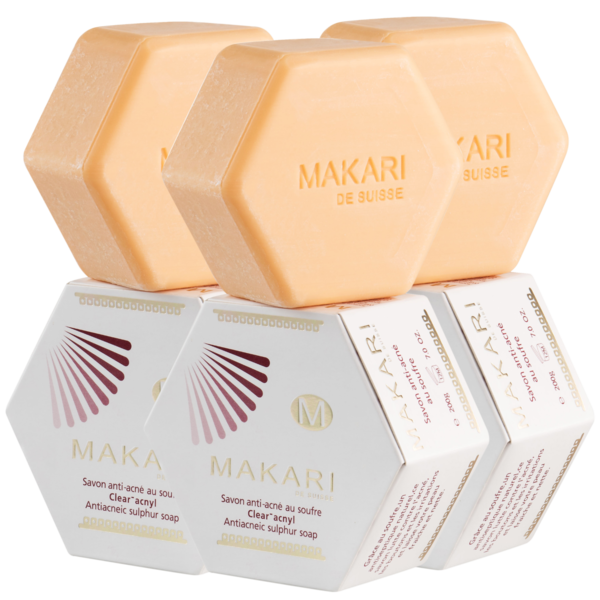 Makari Makari - Acnyl Zeep Trio - Bestrijdt Acne - Ontgift De Huid - Reguleert De Olieproductie