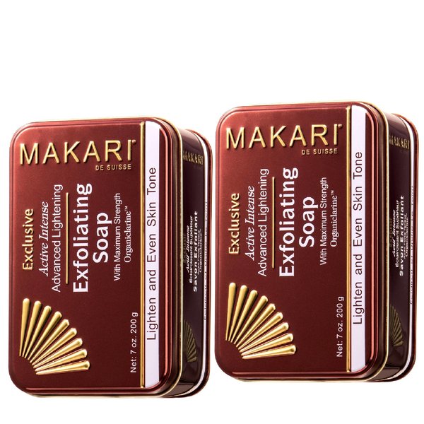 Makari Makari - Geavanceerde exfoliërende zeep duo - Verheldert de huid - Vermindert donkere vlekken en oneffenheden