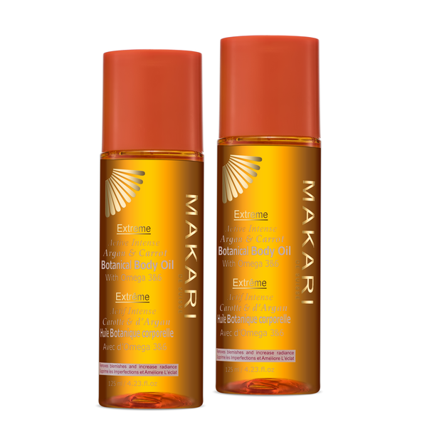Makari Makari - Botanische lichaamsolie duo - Conditioneert, hydrateert en verzacht de huid - Multifunctionele olie