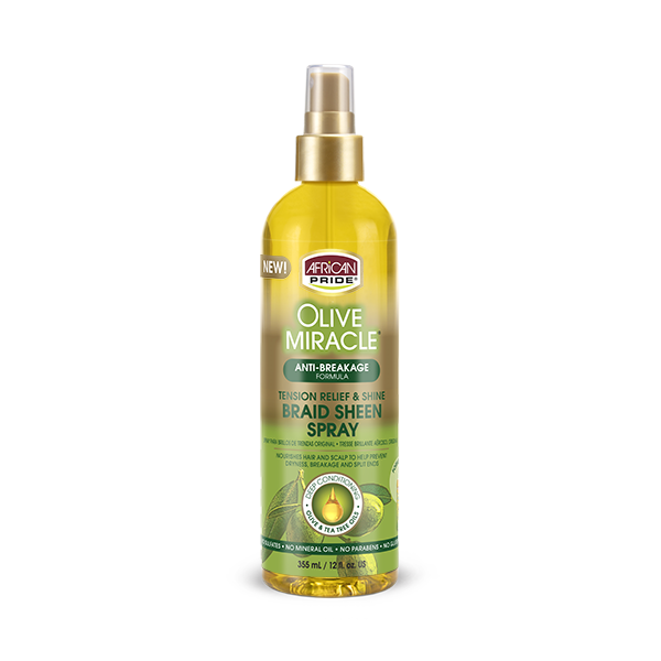 African Pride African Pride - Vlechtenspray verzorging – Hydrateert en kalmeert de hoofdhuid – Vermindert strakheid en jeuk – Voorkomt haarbreuk en stimuleert groei – 355ml