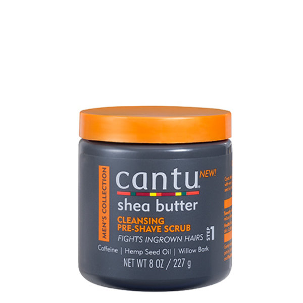 Cantu Cantu - Pre-shave scrub - Verwijdert dode huidcellen en overtollige olie - Voorkomt ingegroeide haartjes - 227g
