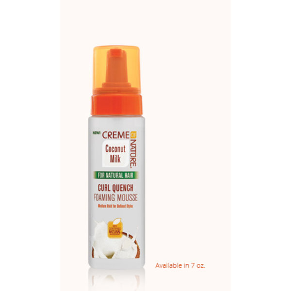 Creme of Nature Creme of Nature Curl Quench Foaming Mousse Certified Natural Coconut Milk - 7oz.