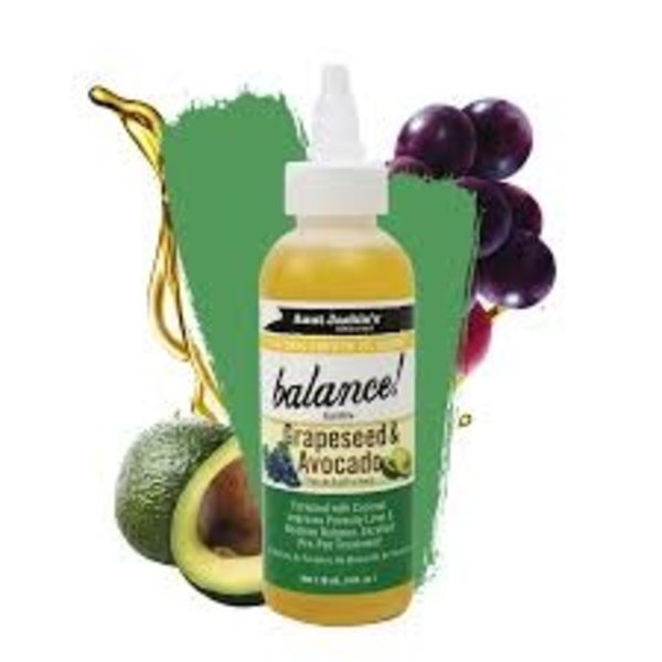 Aunt Jackie's Aunt Jackie's - Balance haarolie - Verbetert vochtbalans en porositeit - Verhoogt elasticiteit en treksterkte - 118ml - Druivenpitolie en avocado-olie