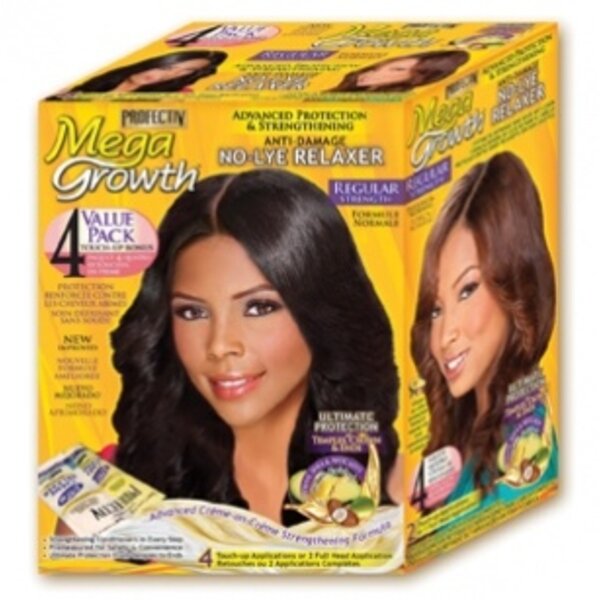 Mega Growth Mega Growth No-Lye Relaxer – Regular: 4 Touch-up Value Pack