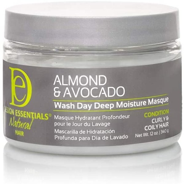 Design Essentials Design Essentials - Haarmasker - Herstelt en hydrateert droog haar - Versterkt met amandel-, avocado- en zonnebloemolie - 340g