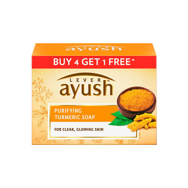 Lever Ayush Lever Ayush Purifying Turmeric Soap 4+1 free