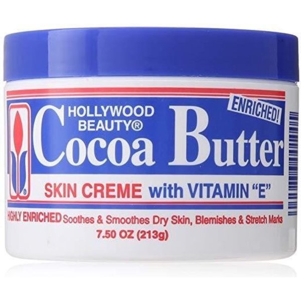 Hollywood Beauty Hollywood Beauty - Cocoa Butter Cream - Hydrateert en verzacht de droge huid - Herstelt schilfering en ruwe plekken - 213g