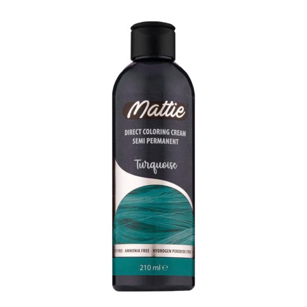 Mattie Mattie - Haarkleuring - Levendige turquoise tint - Zonder ammoniak of schade - Houdt tot 12 wasbeurten - 210ml