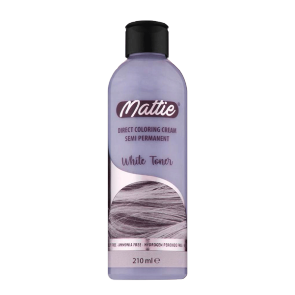Mattie Mattie - White Toner - Neutraliseert gele ondertonen - Geeft een stralende witte toon - 210ml