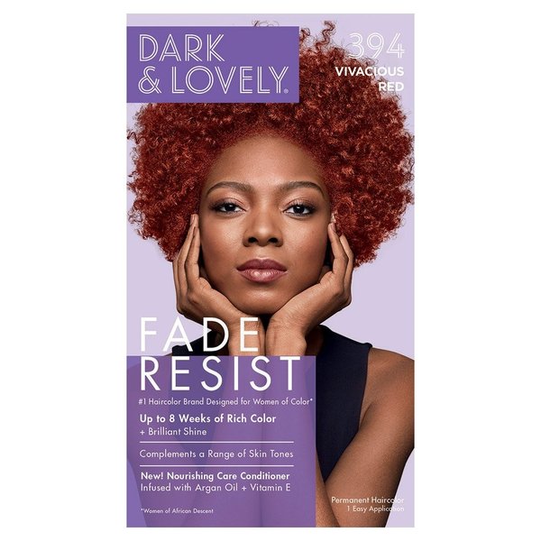 Dark and Lovely® Dark and Lovely® - Haarkleur creme Vivacious Red (394) – Levendige rode tint tot 8 weken – Dekt grijs haar effectief – Eenvoudig thuis aan te brengen – 1 toepassing