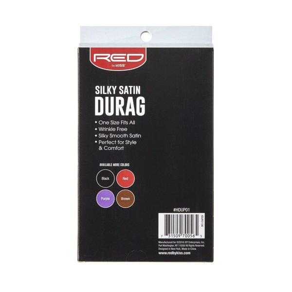 Red by Kiss Red by Kiss - Durag - Beschermt het haar en behoudt golven - Kreukvrij en duurzaam - 1 stuk