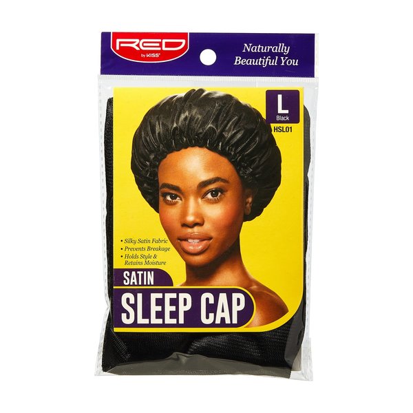 Red by Kiss Silky Satin Sleep Cap (Black)