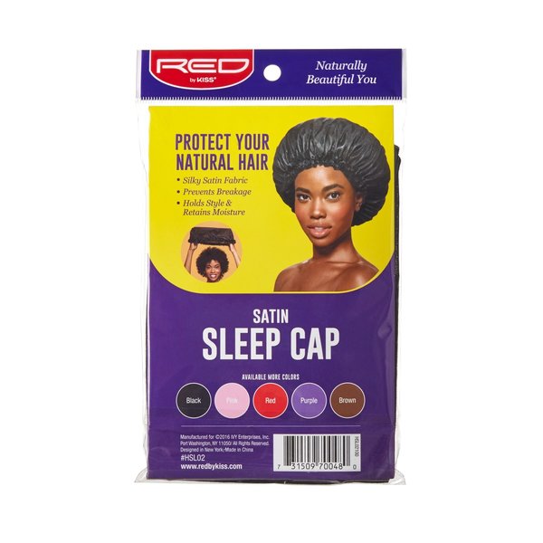 Red by Kiss Silky Satin Sleep Cap (Black)