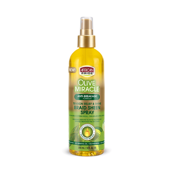 African Pride African Pride Olive Miracle Tension Relief & Shine Braid Sheen Spray (355ml)