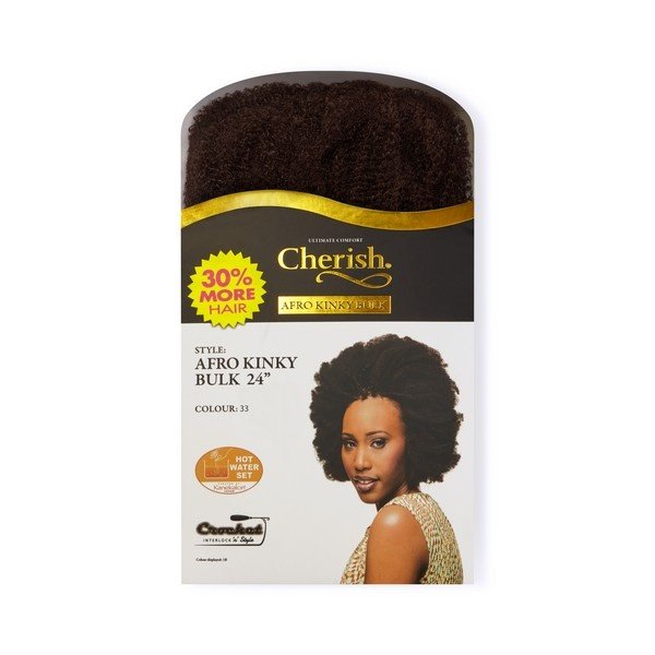 Cherish Cherish - Afro haar - Natuurlijke kinky textuur - Geschikt voor twists en braids - 60,96 cm