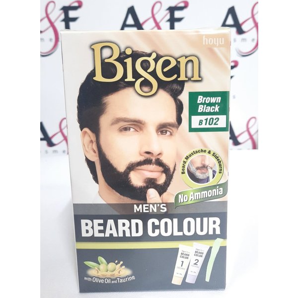 Bigen Men's Beard Color Brown Black  (B102)