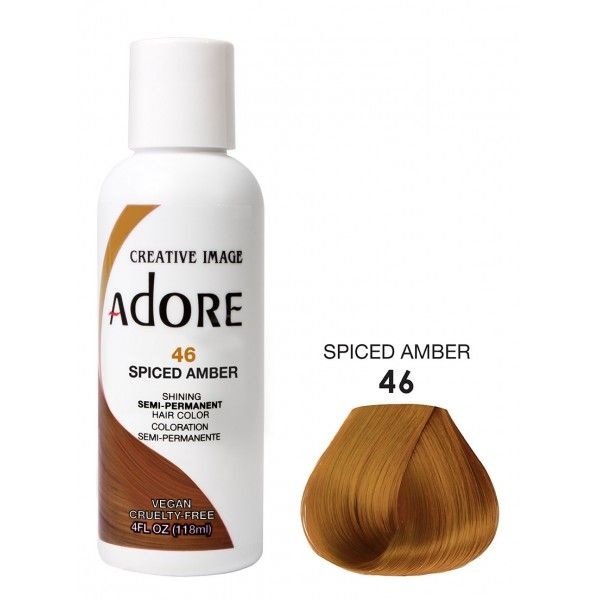 Adore Adore - Semi-permanente haarkleur - Zacht, soepel en zijdeachtig haar - Uitstekende grijsdekking - Spiced Amber - 118ml