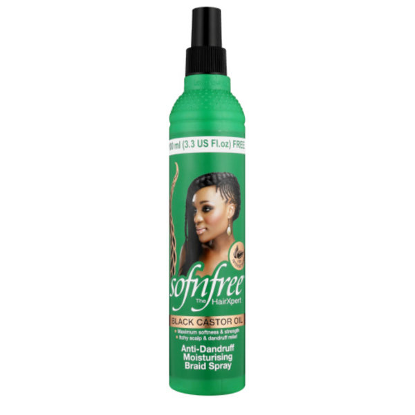 Sofn'Free Sofn'free Black Castor Oil Braid Spray 350ml