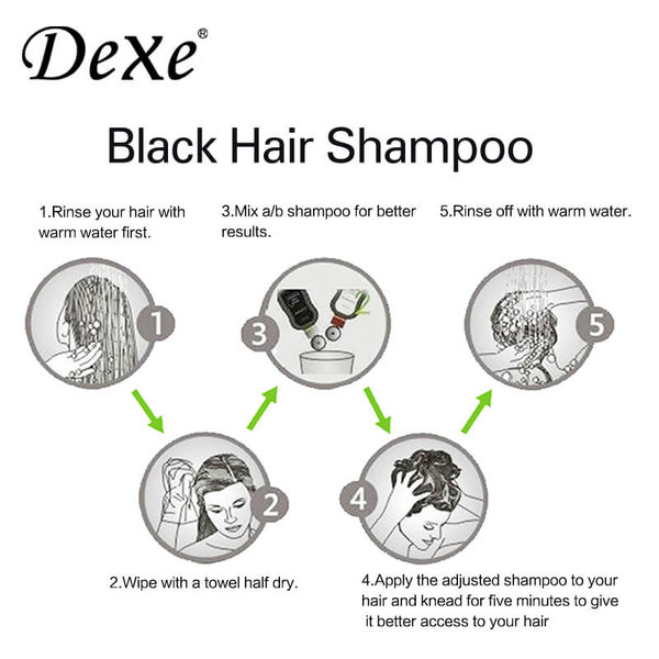 Dexe Black Hair Shampoo 25ml*10