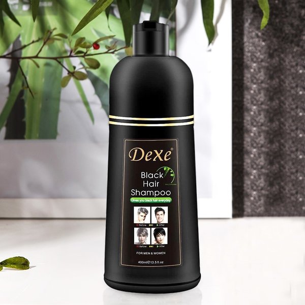 Dexe Black Hair Shampoo Bottle (400ml)