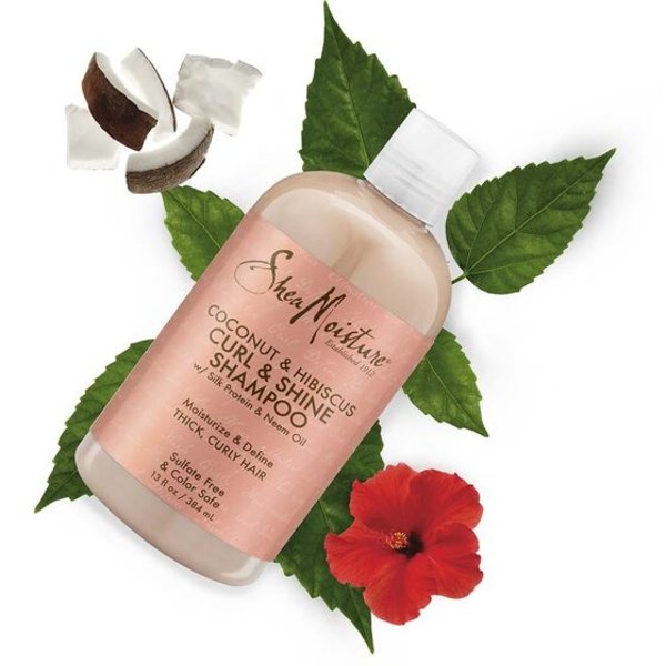 Shea Moisture COCONUT & HIBISCUS CURL & SHINE SHAMPOO (384ml)