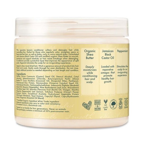 Shea Moisture JAMAICAN BLACK CASTOR OIL STRENGTHEN & RESTORE LEAVE-IN CONDITIONER  (454g)