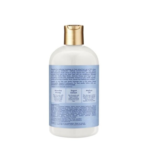 Shea Moisture Shea Moisture - Herstellende shampoo - Reinigt mild en herstelt beschadigd haar - Verrijkt met manuka honing en baobabolie - 384ml