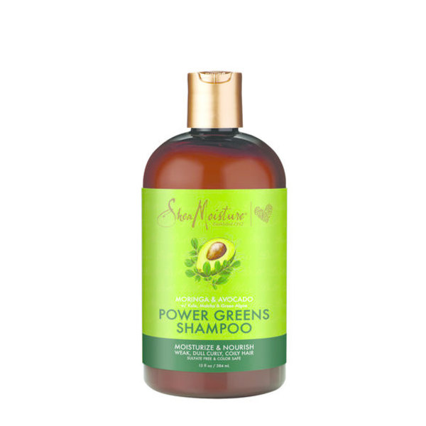 Shea Moisture Shea Moisture - Groene shampoo – Reinigt mild zonder olie te strippen – Hydrateert en versterkt droog haar – Met moringa en avocado – 384ml