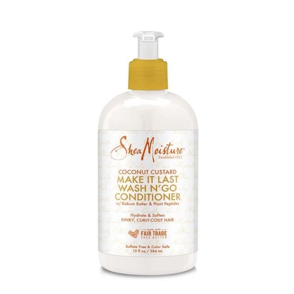 Shea Moisture COCONUT CUSTARD MAKE IT LAST WASH N' GO CONDITIONER (384ml)