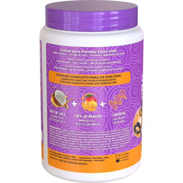 Salon Line Salon Line - Stylingcreme – Definieert krullen en vermindert pluis – Voedt diep en herstelt beschadigd haar – Geeft intense glans – 1kg