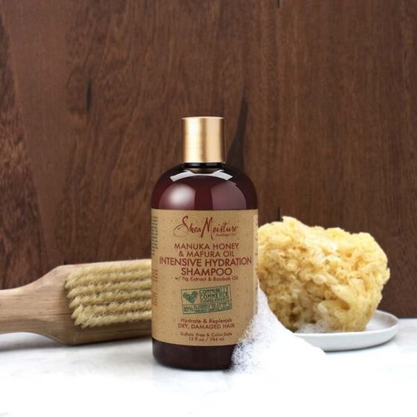 Shea Moisture Shea Moisture - Hydraterende shampoo - Intensieve hydratatie voor droog, krullend haar - Versterkt en beschermt tegen omgevingsinvloeden - 384ml