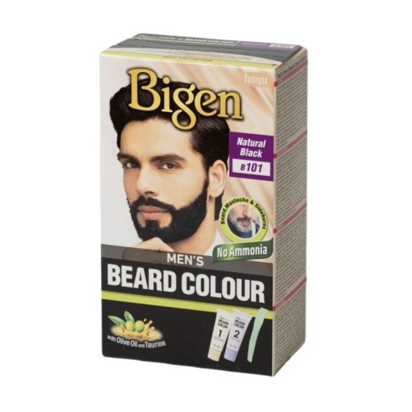 Bigen Bigen - Baard kleur - Snelle, langdurige resultaten - Grijsdekking zonder vlekken op de huid - Zwart